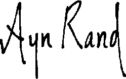 Ayn Rand Signature